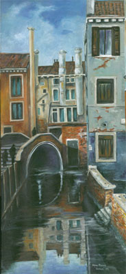 Anne Heather Moore, The Backstreets of Venice, 2002
12”x24” 