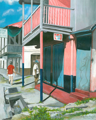 Anne Heather Moore, Bridgetown, Barbados, 1999
Acrylic on canvas – SOLD